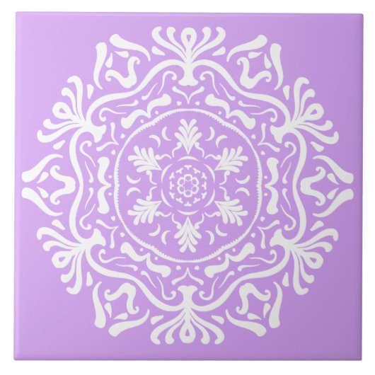 Lavender Mandala Tegeltje (Voorkant)