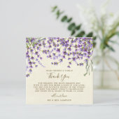 lavender mariage merci carte de réception (Debout devant)