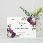 Lavender Marine or Floral Florom Mariage Merci (Debout devant)