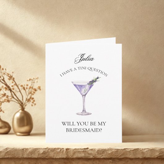 Lavender Martini Serez-Vous Ma Carte De Femme D'Ac