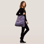 Lavender Mauve Agate Glitter Glam #1 Crossbody Tas (Op model)