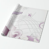 Lavender-Mauve & Beige Old World Butterfly Cadeaupapier (Uitgerold)