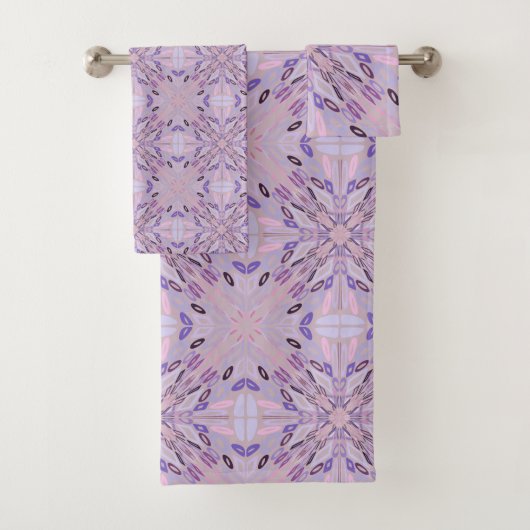 Lavender Mauve rose violet géométrique Art Abstrai (En situation)