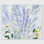 Lavender Meadow Impression Wrapping Paper Cadeaupapier (Vlak)
