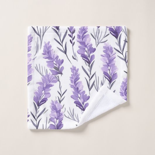Lavender Meadows Monogramme (Gant de toilette)