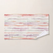 Lavender Melon Pink White Stripes (Serviette à main)