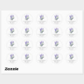 Lavender Memorial Funeral Seed Packet Ronde Sticker (Vel)