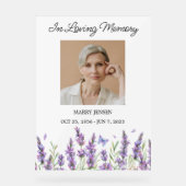 Lavender Memorial Photo Funeral (Recto)