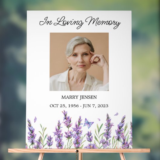 Lavender Memorial Photo Funeral (Neutre)