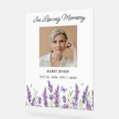 Lavender Memorial Photo Funeral (Angle)