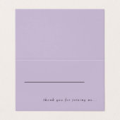 Lavender Merci pour nous rejoindre Carte Place (Outside Unfolded)
