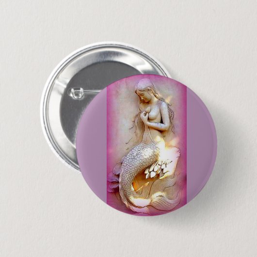 lavender mermaid button (Voorkant /achterkant)