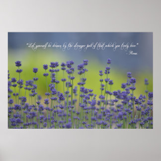 Lavender met Citaat Poster
