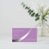 Lavender met Decoratief Silver Decor Professional Visitekaartje (Staand voorkant)