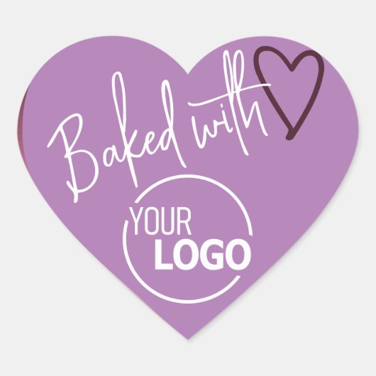Lavender met liefdeshomemade Baking Logo Hart Sticker (Voorkant)