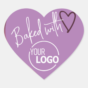 Lavender met liefdeshomemade Baking Logo Hart Sticker