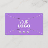 Lavender met Silver Decor Luxe Diamanten en Logo Visitekaartje (Voorkant)
