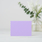 Lavender met White Polka Dots Visitekaartje (Staand voorkant)