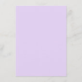 Lavender minimaliste élégant mariage Menu (Dos)