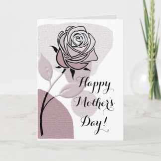Lavender Mist Artistic Rose Happy Mother's Day  Kaart