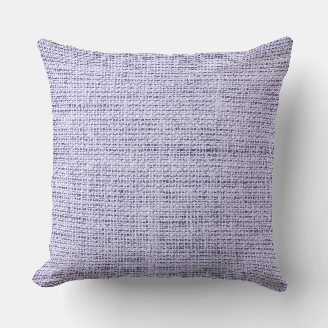 Lavender mist Rustic Burlap Linen Kussen (Voorkant)