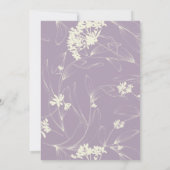 Lavender Modern Floral Baby shower Invitation Kaart (Achterkant)