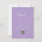 Lavender Moderne Mariage QR Code RSVP (Devant)