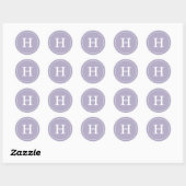 Lavender Monogram Ronde Sticker (Vel)