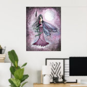 Lavender Moon Fairy Poster Print (Thuiskantoor)