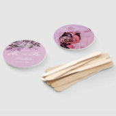 Lavender Mr en Mrs Photo Wedding Handwaaier (Niet-gemonteerd)