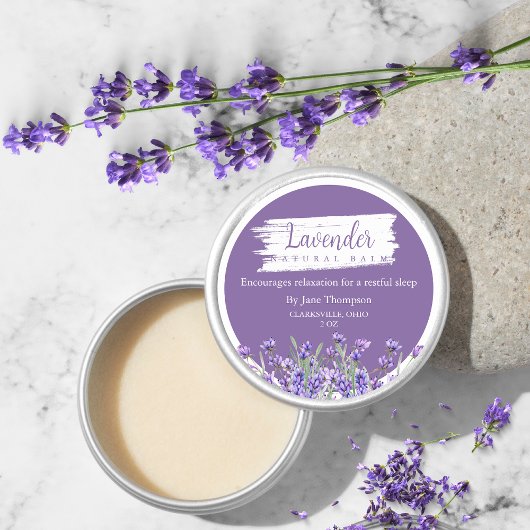 Lavender Natural Balm Étiquette