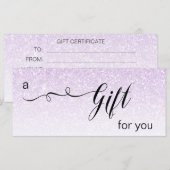 *~* Lavender Ombre Parties scintillant Carte Cadea (Devant / Derrière)