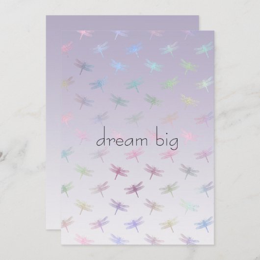 Lavender Ombre Rainbow Dragonflies (Voorkant / Achterkant)