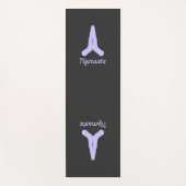 Lavender op Black Namaste Mudra Hands Yogamat (Voorkant)