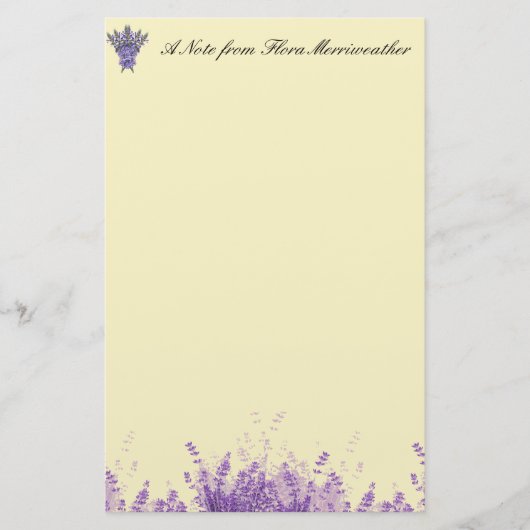 Lavender op Parchment Briefpapier (Voorkant)