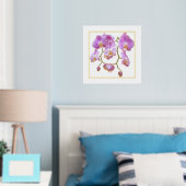 Lavender Orchids Folie Accent Print Poster (Insitu (Slaapkamer))