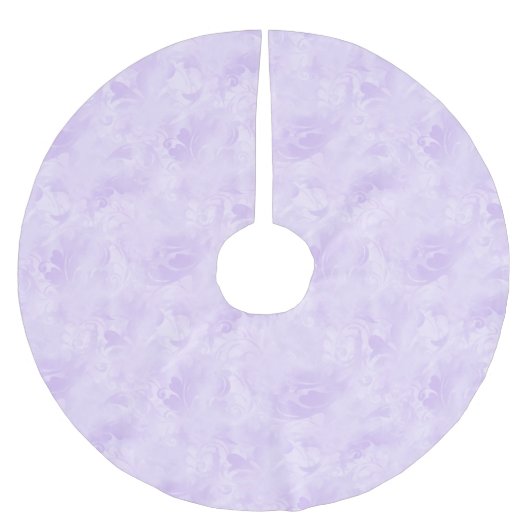 Lavender Paars Abstract ventilatorpatroon Kerstboom Rok (Voorkant)