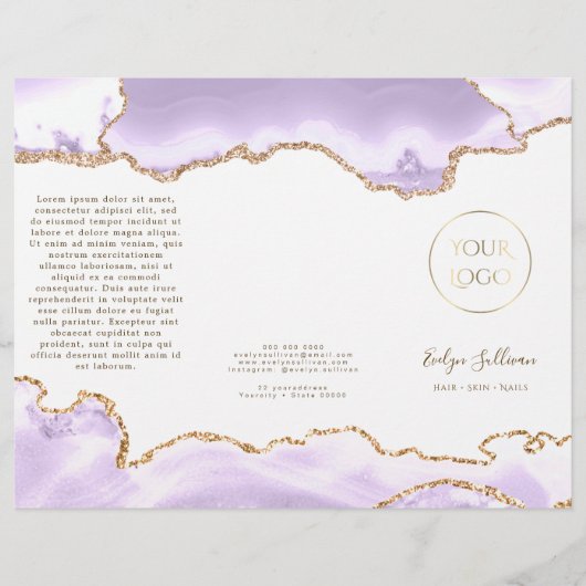 lavender paars agate brochure (Voorkant)