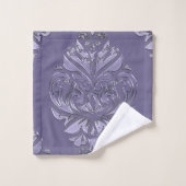 Lavender Paars Damask Towel Set Bad Handdoek (Wasdoekje)