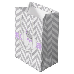 Lavender Paars Elephant Design - Baby shower Medium Cadeauzakje