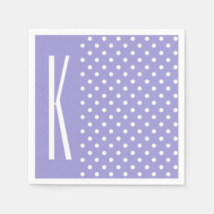 Lavender Paars- en White Polka Dots Servet