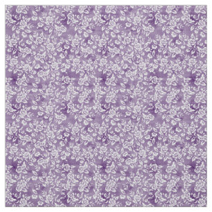 Lavender Paars Floral Gingham Stof