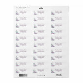Lavender Paars Floral Return Address Label (Full Sheet)