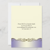 Lavender Paars Gold Scrolls Post Weddenschap I Kaart (Achterkant)