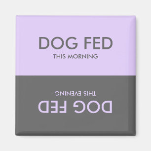 Lavender Paars Gray Feed Dog Pet Reminder Magnet Magneet
