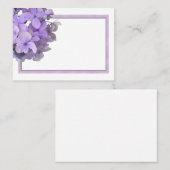 Lavender Paars Hydrangea Blank Plaatskaartje (Voorkant / Achterkant)