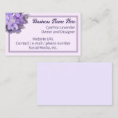 Lavender Paars Hydrangea Visitekaartje (Voorkant / Achterkant)