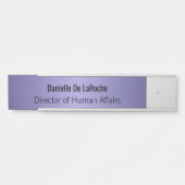 Lavender Paars Metallic Personalized Name Bord Deurbordje (Voorkant)
