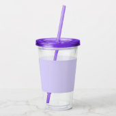 Lavender Paars Modern Script Girly Monogram Naam Acryl Drinkbeker (Achterkant)