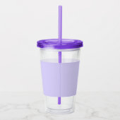 Lavender Paars Modern Script Girly Monogram Naam Acryl Drinkbeker (Rechts)